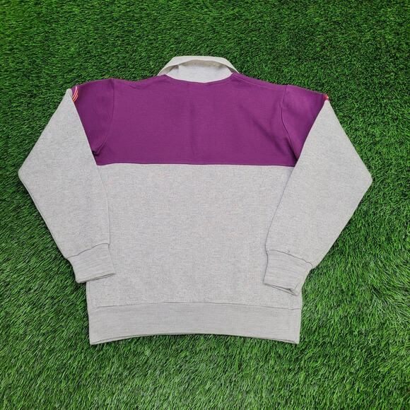 Vintage 90s MOD Blank Sweatshirt XS/S 19x23 Gray Colorblock - Picture 2 of 10